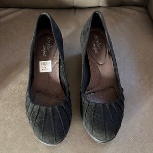Woman’s black dress shoes